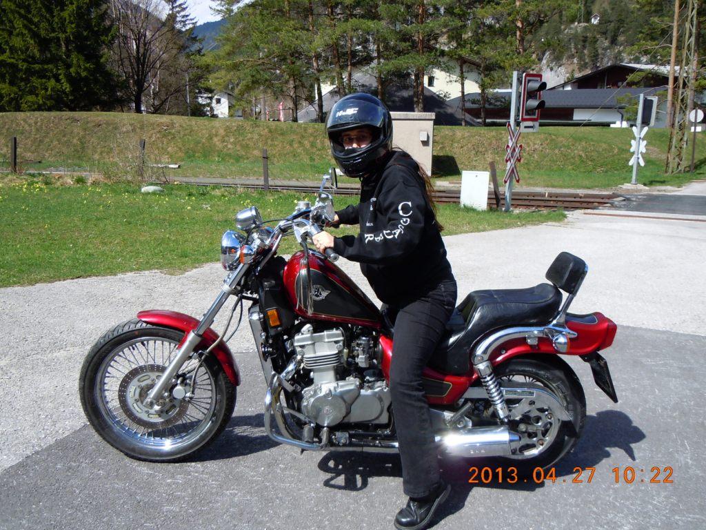 ragg 2013-04-27 - 2251Aweb - ladys motorrad - kawasaki EN 500A - erste ausfahrt in scharnitz